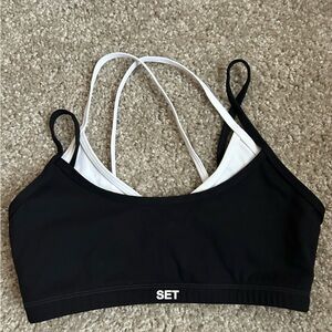 SET Active Black and White Sports Bra